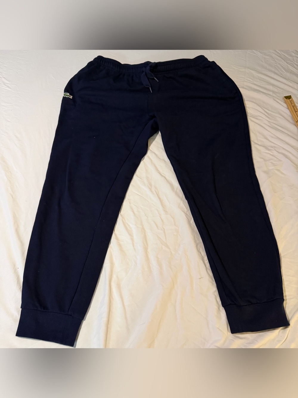 Lacoste Navy Blue Jogger Sweatpants with Crocodile Logo